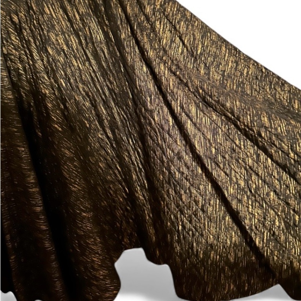 Authentic 1950s Quilted Black & Gold Poodle Skirt.  Zipper repair needed. - Picture 7 of 8